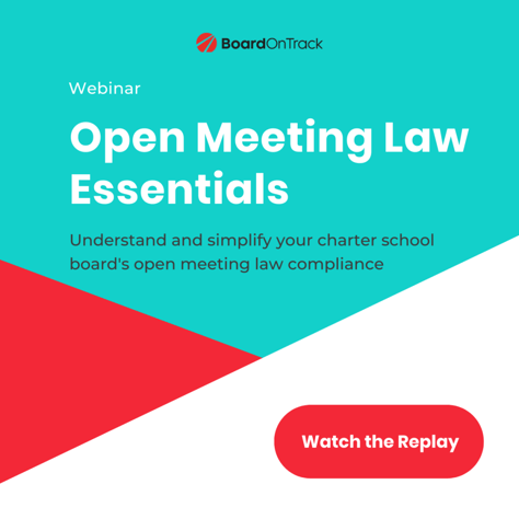 charter school open meeting law training