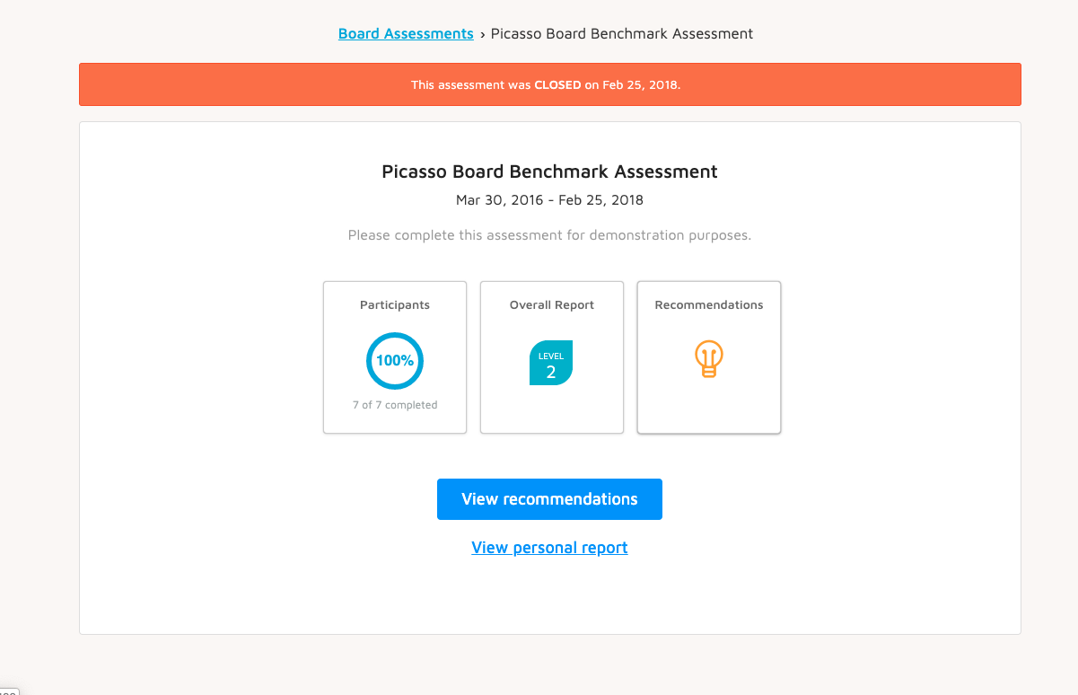 charter board performance assessment